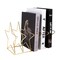 Zodaca Glossy Gold Magazine Holder, 5 Slots File Sorter, Desk Organizer, Star 10.3x6.9x7.1